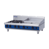 Blue Seal | Gas Cooktop 4 Burner w/ 600 Griddle